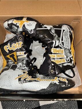 Men’s Black & Yellow title boxing Muhammad’s Ali boxing Shoes